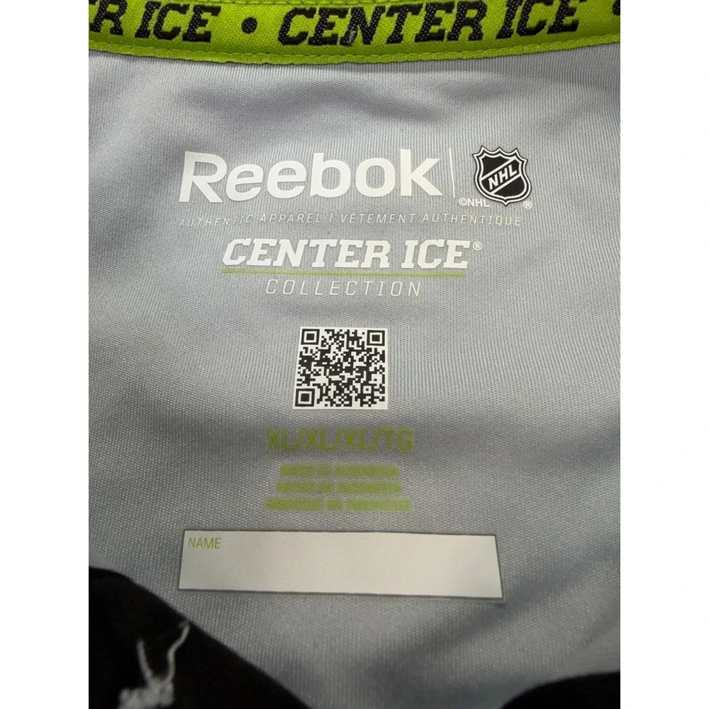 Reebok LA Kings Polo Shirt Mens XL Black Center Ice NHL Hockey 1242A Performance